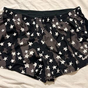 Nike Star Patterned Athletic Shorts - Black and Gray